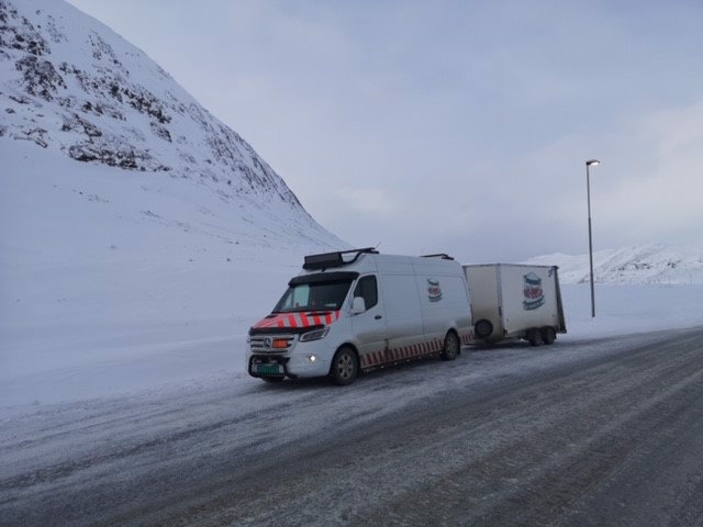 Raskt-Levert AS Express on the way from Eastern Norway to Western Norway - The return across the mountains, after delivery of ADR goods in Western Norway!